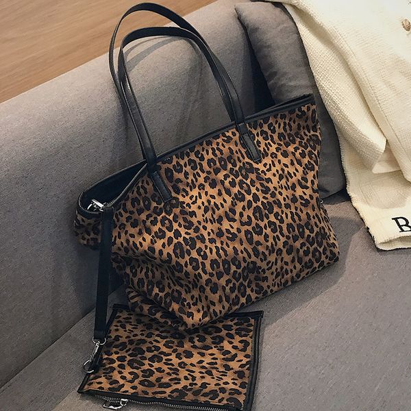 

big bag женского нового леопардовой большая емкость мода ретро портативная различный размер сумка tote bag