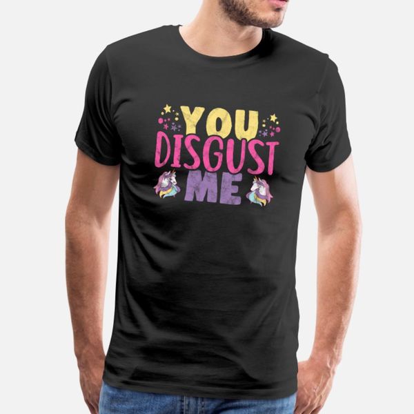 

you disgust me pastel goth unicorn lover gift t shirt men custom tee shirt round collar outfit sunlight building summer cool shirt