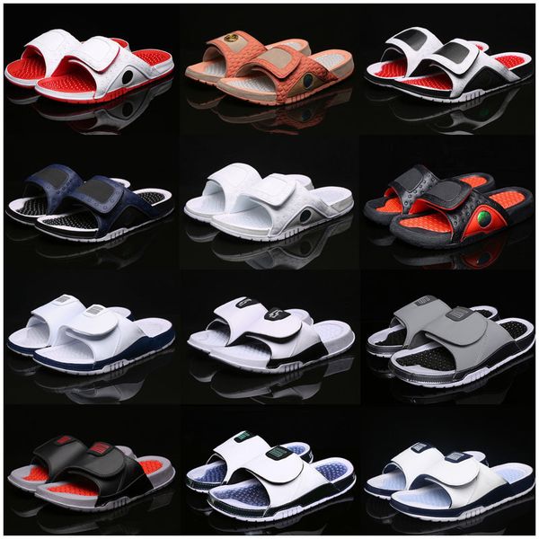 

2020 new hydro 13 13s xiii jumpman slippers men women blue black white red beach shoes summer basketball