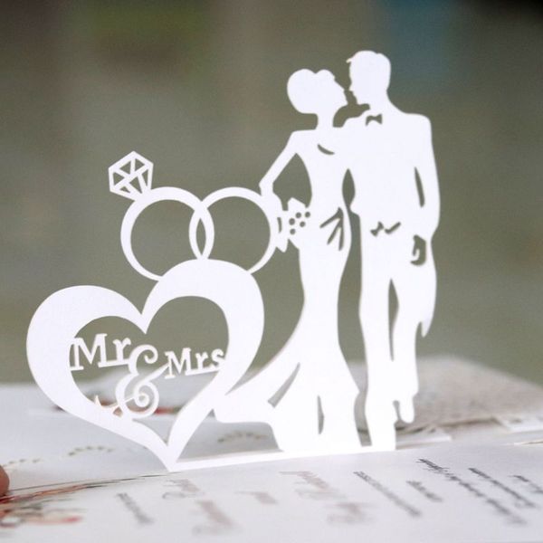 

10 pcs 3d european style wedding invitation card with envelope kits party supply