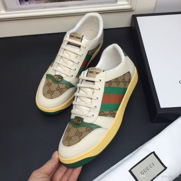 

2020ace bee casual shoes, comfortable wild sneakers, luxury designer with boxas, Red;white