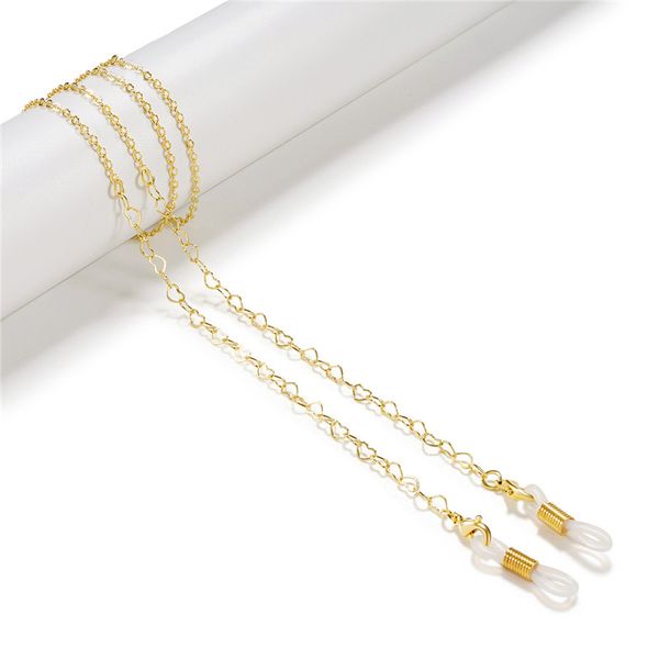 

gold silver love heart link chain eyeglasses chains for reading glasses cord sunglasses strap holder neck band accessories
