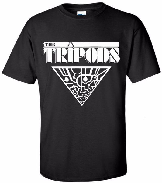 

2019 new brand black cotton t-shirt the tripods t vintage 1980s tv showcustom t shirt new fashion men's t-shirts