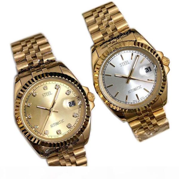 

luxury mens watches date just classic automatic movement 2813 mechanical 41mm 36mm 31mm size mens womens watches wristwatch montre de luxe, Slivery;brown