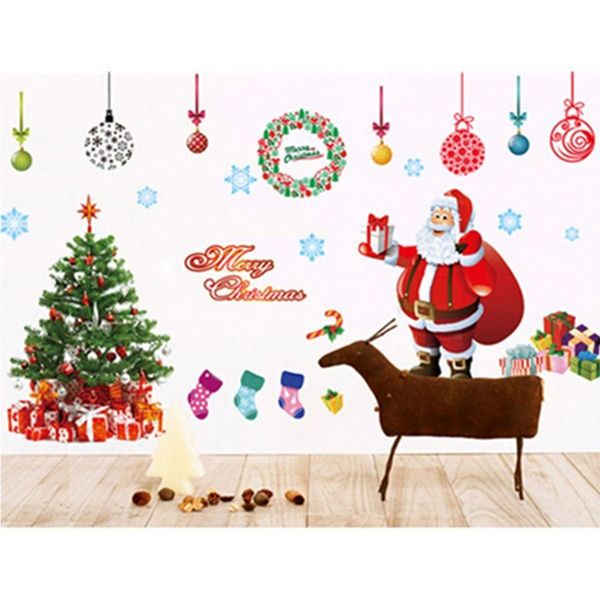 

santa christmas xmas removable window wall sticker home decor