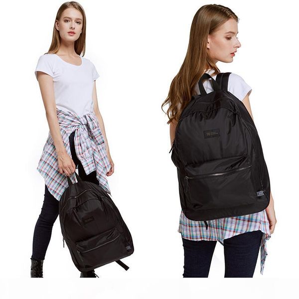 

designer-2019 new fashion nylon casual backpack lightweight travel daypack college bag 25l black navy purple red