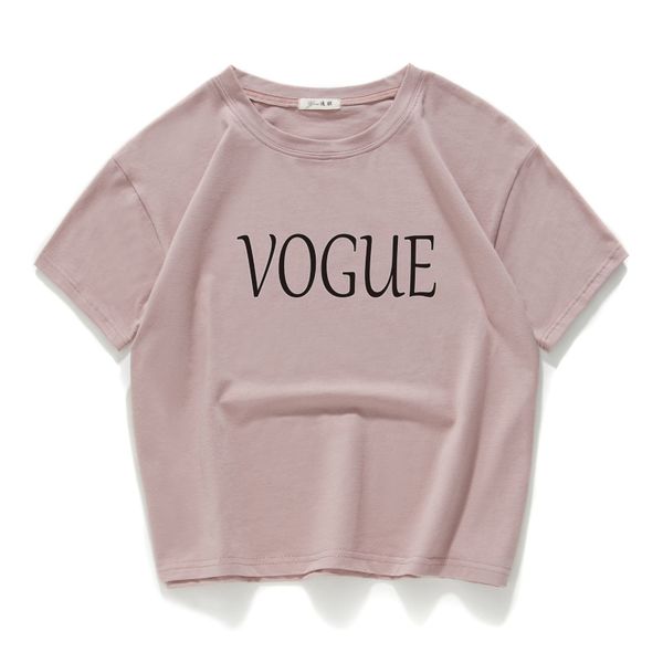 

2018 summer crop tees women cotton o-neck short t shirt women, vogue letter printed tshirt women cropped feminino