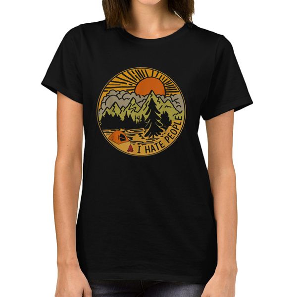 

i hate people tshirt women patter print short sleeve 100% cotton soft summer tee female t-shirt