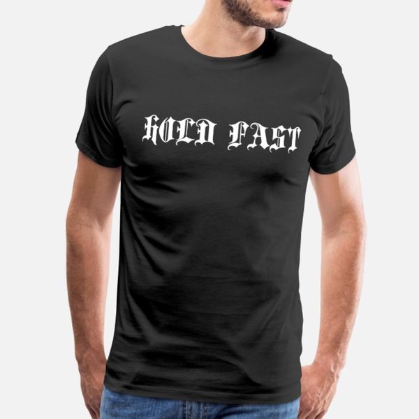 

hold fast t shirt men printing cotton round neck letters interesting breathable spring natural shirt