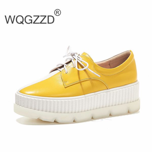 

2020 новые весной плоские платформы обувь женские кроссовки натуральная кожа повседневная обувь femeal мокасины фам zapatos mujer, Black