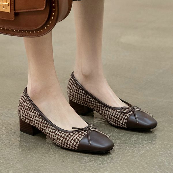 

eshtonshero spring women shoes platform slip on pumps ladies pointed toe shoes low heels comfortable female footwear size 3-8, Black