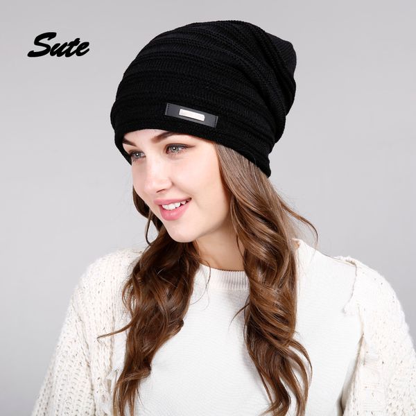 

sute winter beanie hat ladies knit hats men for women caps knitted cap gorros with ear flaps female cap outdoor ski sports warm, Blue;gray