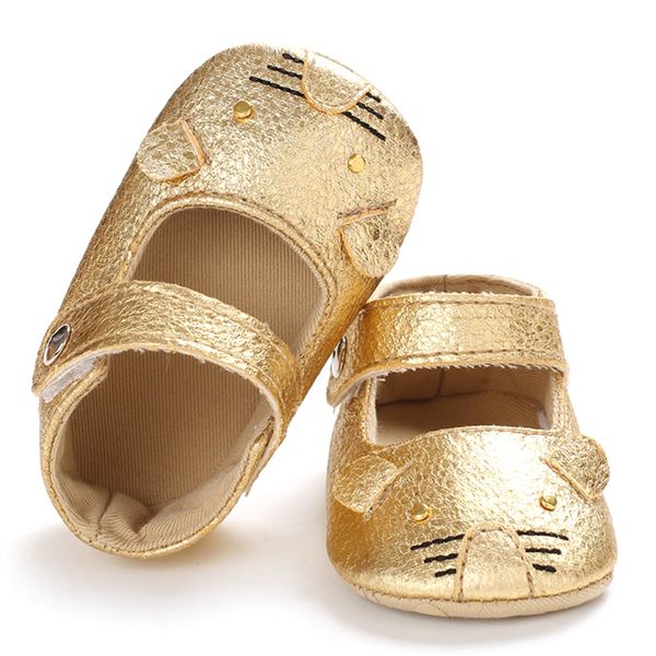 

baby girl cute shoes breathable cartoon cat pattern anti-slip shoes toddler soft soled first walkers baby girl