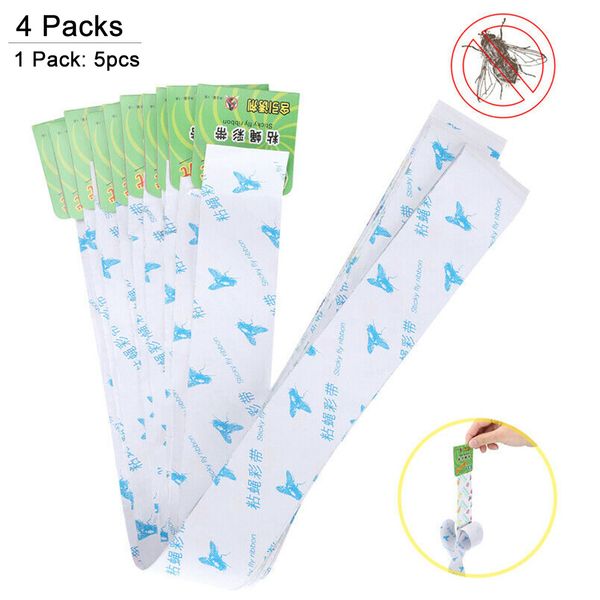 

20pcs catcher trap sticky fly ribbon wide use glue paper outdoor insect bug