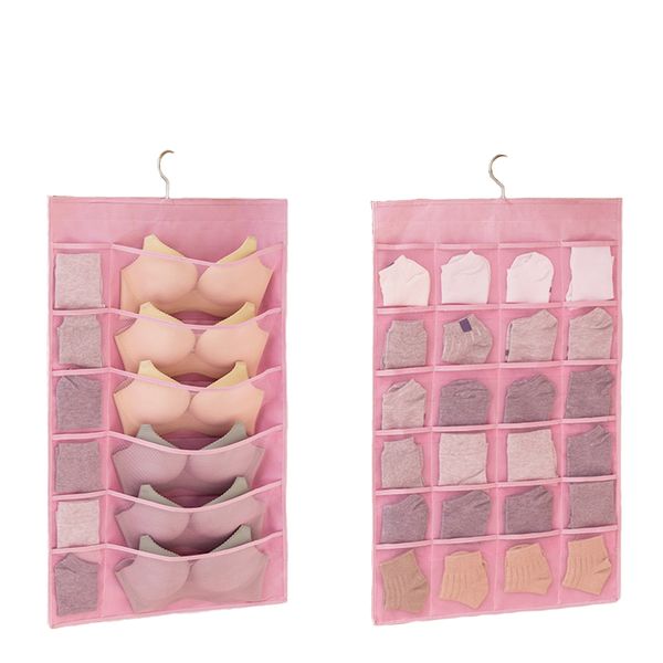 

storage bag folding oxford cloth portable double sided hanging mesh pockets home