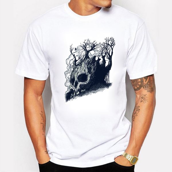 

the summer men t-shirt death tree print creative shirts cool cotton tshirt short sleeve streetwear swag t shirts plus size