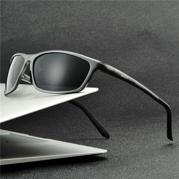 

2020 mens polarized sunglasses men classic rectangle sun glasses aluminum magnesium frame uv400 eyewear fml, White;black