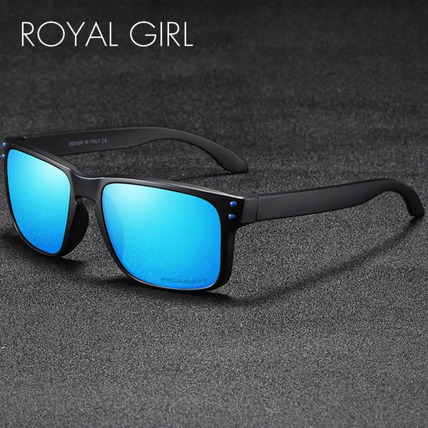 

royal girl 2020 new classic polarized sunglasses men women vintage driving square style sun glasses male goggle uv400 ms732, White;black