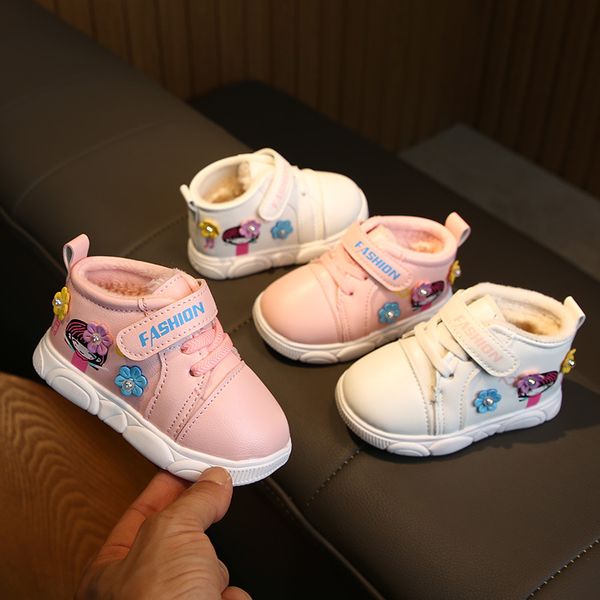 

зима ребёнок теплый хлопка обувь детская обувь мода детские толстые 0-2 year old cotton