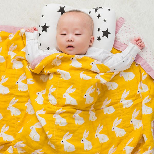 

blanket & swaddling bedding 100% cotton kid blanket soft muselinas para bebes mousseline couverture inbakeren baby 120*120cm new