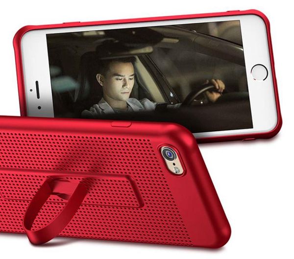 

cgjxs2 in 1 hidden ring holder tpu back case with honeycomb heat dissipation bracket cover for iphone x 8 7 6 6s plus