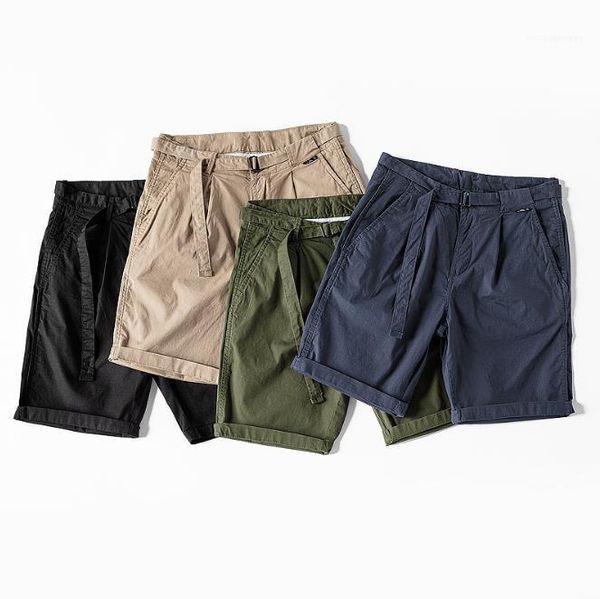 

shorts fashion natural color elastic waist shorts casual knee length cargo pants mens clothing summer mens, White;black