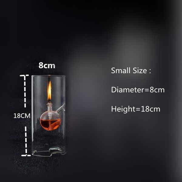 

32pcs/pack small size height=18cm cylinder glass oil lamp home decorative creative wedding gift 3 different sizes for selecting