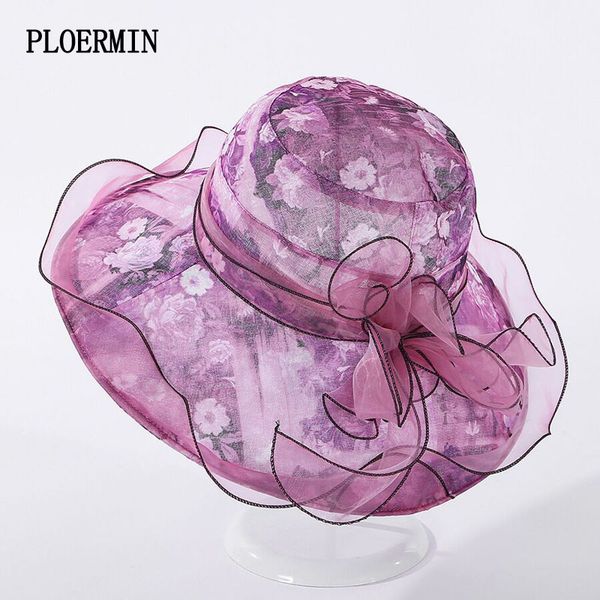 

2020 new elegant fashion women's hats for women flower hat summer gorras sun hat uv protection wide brim beach, Blue;gray