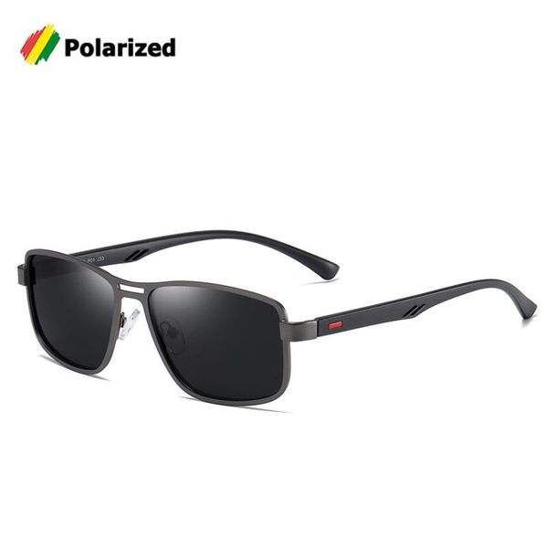 

jackjad 2020 men classic square metal style polarized sunglasses man driving vintage brand design sun glasses 5925, White;black