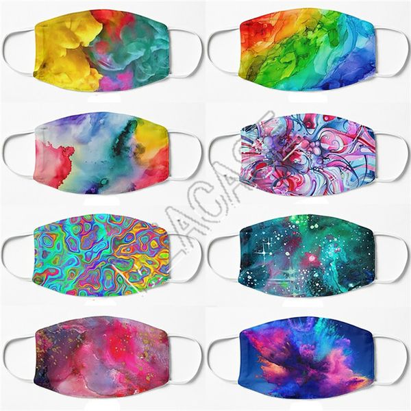 

fashion face mask funny pattern colorful tie-dye starry sky masks mouth mask windproof dustproof washable reusable face mask 15 color d81406, Blue