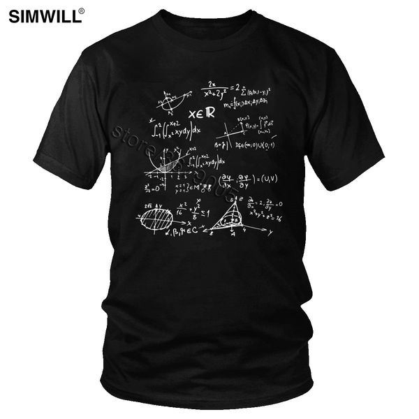 

mathematical formula science t shirt cool mathematics t-shirts unique design soft cotton tee men short sleeve o-neck math tshirt