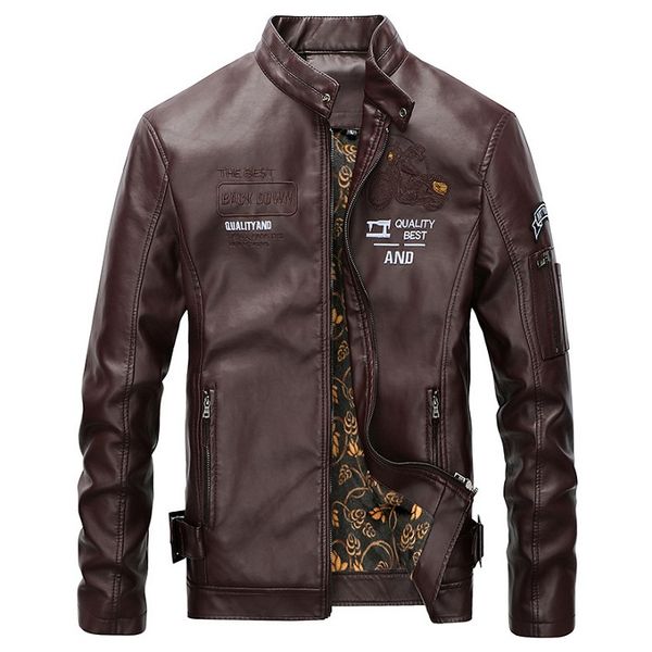 

men vintage jackets fashion casual retro motorcycle clothing 2020 new letter printed jackets mens fashion outerdoor coats sale, Black;brown