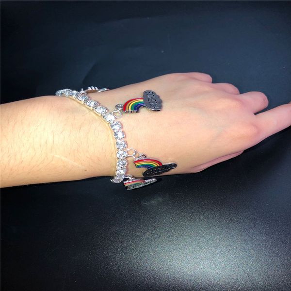 

women's rhinestone pendant bracelet women's luxury fashion shiny bridal wedding bracelet and gift jewelry, Black