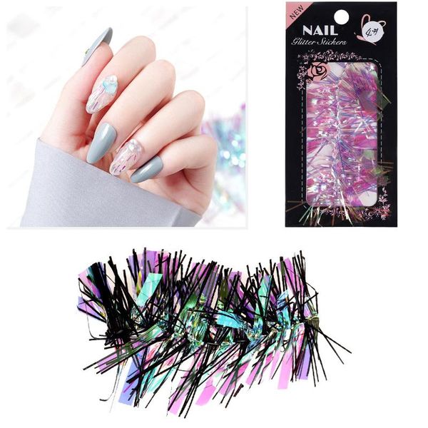 

nail art kits foils gold silver foil gauze transfer stickers decals decor diy manicure uv gel polish decoration tools