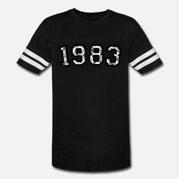 

vintage 1983 37th birthday antique white t shirt men printed short sleeve o neck fit new style spring pattern shirt