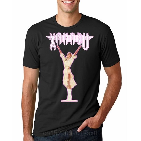 

men's casual fashion t-shirt fun xanadu kira olivia newton-john - purple glow print men's round collar cotton white top