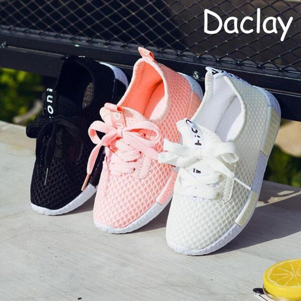 

kids shoes casual mesh sneakers breathable soft soled running sports shoes, Black