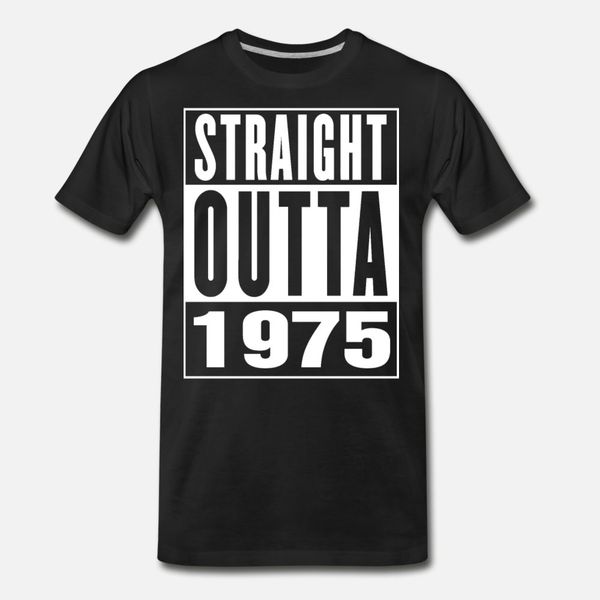 

straight outa 1975 t shirt men knitted 100% cotton o-neck loose funny casual summer style kawaii shirt