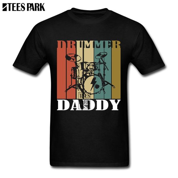 

retro t shirts drummer dad retro vintage mens white t shirts man 100% cotton short sleeve t shirt male group tee 2020