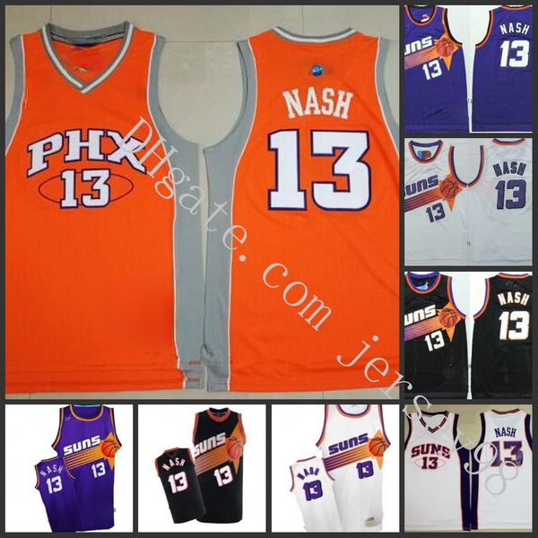 

феникс солнца мужчины # 13 стив нэш белый nba swingman пережитка джерси, Black