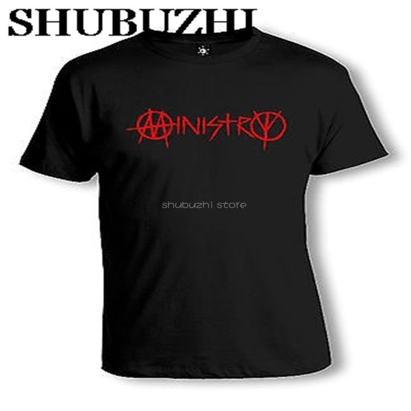 

министерство logo t-shirt | industrial metal | ebm | s-xxl человек майка люксовый бренд вершины хлопка тройников sbz5265