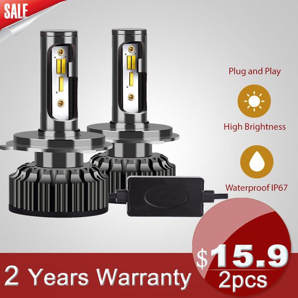 

hillpow 3000k 4300k 6500k yellow white color 12v 72w car bulbs 9004 9005 9006 9007 h3 h4 h7 h11 h1 led car headlamp