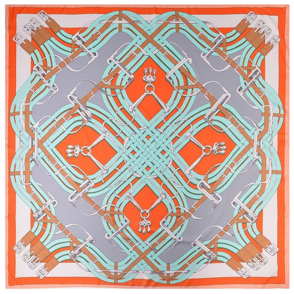 

womens joker square print silk shawl womens handmade foulard femme hijabs twill vintage pashmina shawls wholesale, Blue;gray