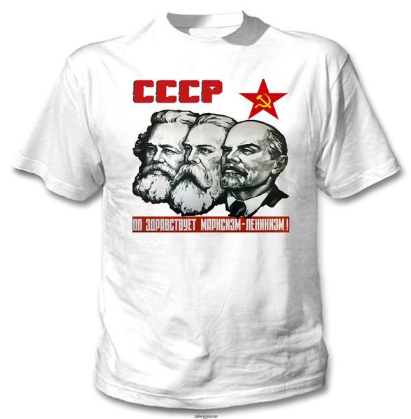 

lenin marx engels soviet union cccp - new cotton white tshirt printed t-shirt men's short sleeve o-neck t-shirts stree twear