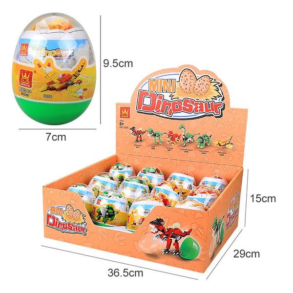 

динозавр игрушки строительные блоки мяч 6in1 мини-капсула сюрприз животные мира яйцо игрушки куклы набор для подарка детям образование весел
