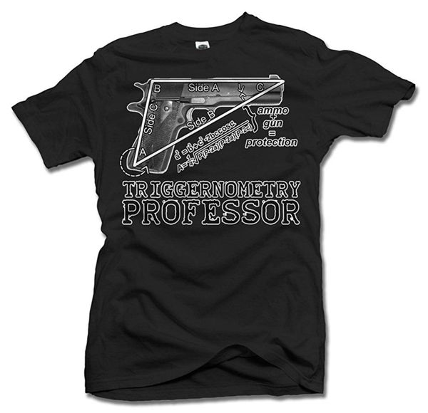 

2019 new arrival men's fashion triggernometry professor gun men's tee t shirt