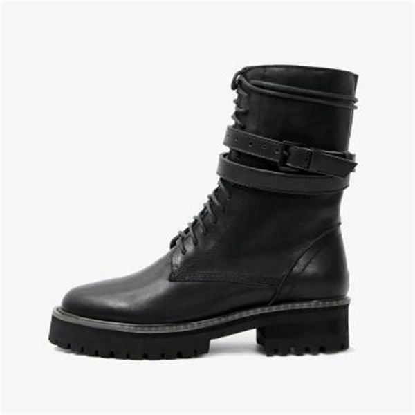 

punk leather boots women soft women's shoes ankle boots zipper simple fashion spring winter women, Black
