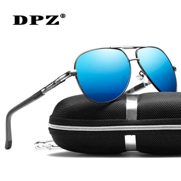 

2020 dpz retro men polarized sunglasses aviation alloy classic uv400 men polaroid sun glasses for male, White;black