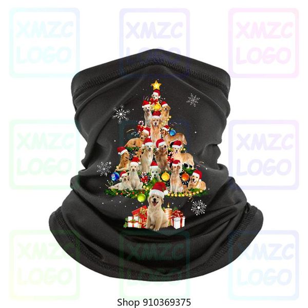 

cute retriever dog christmas tree santa claus hat printed tbandana summer gothic casual men tbandana new design japanese clothes, Blue;gray
