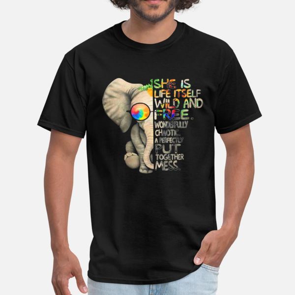 

she is life itself wild and wonderfully t shirt men design cotton round neck costume anti-wrinkle breathable summer formal shirt